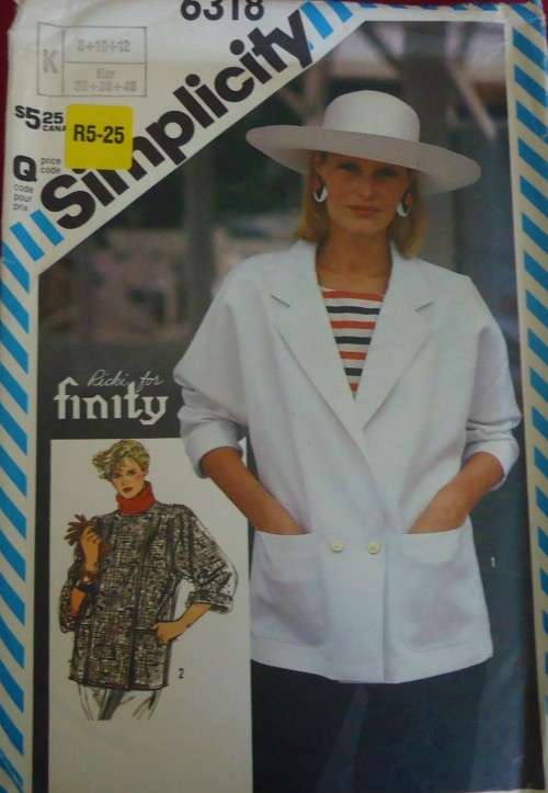 SIMPLICITY PATTERNS 6318 SUMMER JACKET SIZE K  8 + 10 + 12 COMPLETE