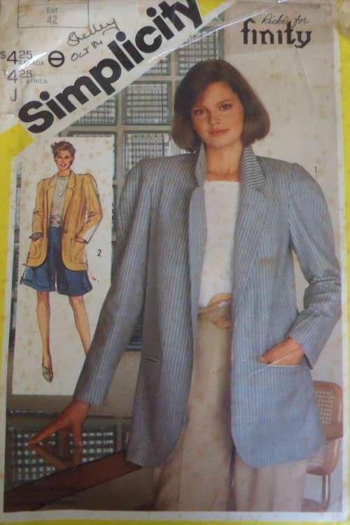 RETRO SIMPLICITY PATTERNS 5829 LOOSE FITTING JACKET SIZE 14 -COMPLETE