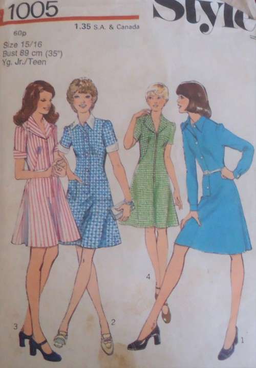STYLE PATTERNS 1005 DRESS SIZE JR/TEEN 15/16 BUST 89 CM - NO SEWING INSTRUCTIONS