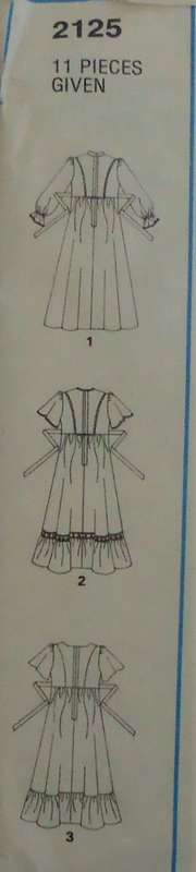 STYLE PATTERNS 2125 GIRL'S PARTY OR BRIDESMAID DRESS  SIZE 6 YEARS CHEST 64 CM COMPLETE