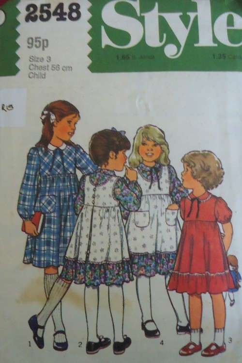 STYLE PATTERNS 2548 DRESS & PINAFORE SIZE 5 YEARS CHEST 61 CM COMPLETE