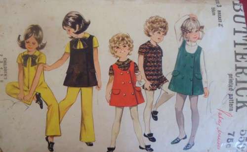 BUTTERICK PATTERN 5502 GIRLS PINAFORE & JUMPSUIT SIZE  3 YEARS BREAST 21" SEE LISTING