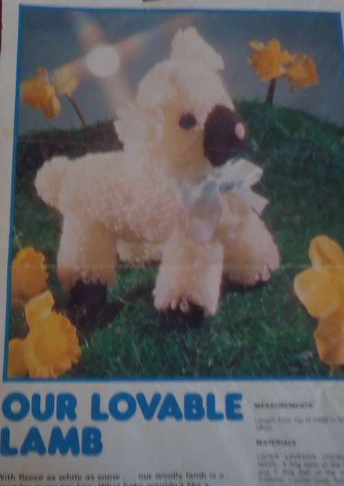 OUR LOVABLE LAMB - KNITTED - YOUR FAMILY AUGUST 1976
