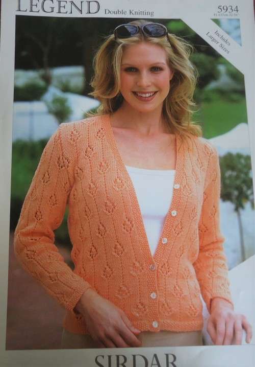 SIDAR #5934 LACY CARDIGAN TO FIT LARGER SIZES 32-54" OR 81-137 CM