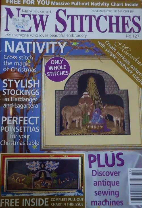 NEW STITCHES # 127 Mary Hickmott`s   - 68 PAGE MAGAZINE INC PATTERNS