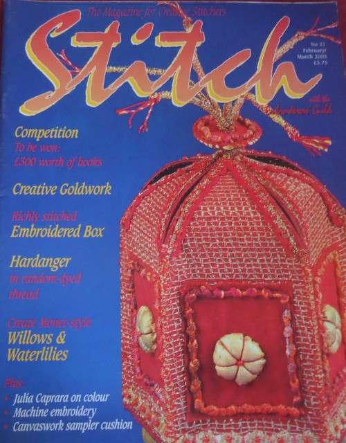 STITCH EMBROIDERY MAGAZINE INC PATTERNS - VOL 21 FEBRUARY/MARCH 2003 UK- 52 PAGE A4 MAGAZINE