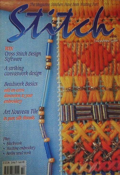 STITCH EMBROIDERY MAGAZINE INC PATTERNS - VOL 14 JANUARY/FEBRUARY 2002 UK- 52 PAGE A4 MAGAZINE
