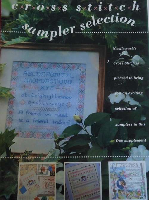 NEEDLEWORK`S CROSS STITCH SAMPLER SELECTION WITH PATTERNS - 16 A4 PAGES