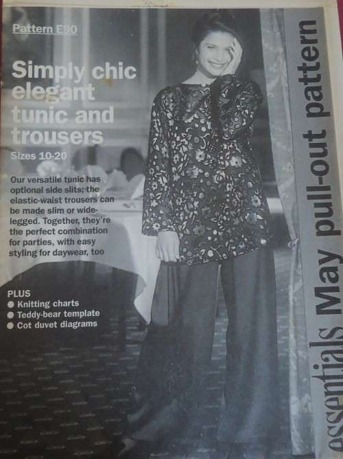 ESSENTIAL  PATTERNS E90 `SIMPLY CHIC ELEGANT TUNIC AND PANTS` SIZES 10 - 20