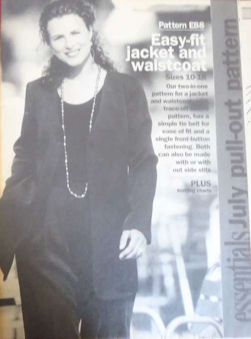 ESSENTIAL PATTERNS E88 `EASY FIT JACKET AND WAIST COAT` SIZES 10 - 18