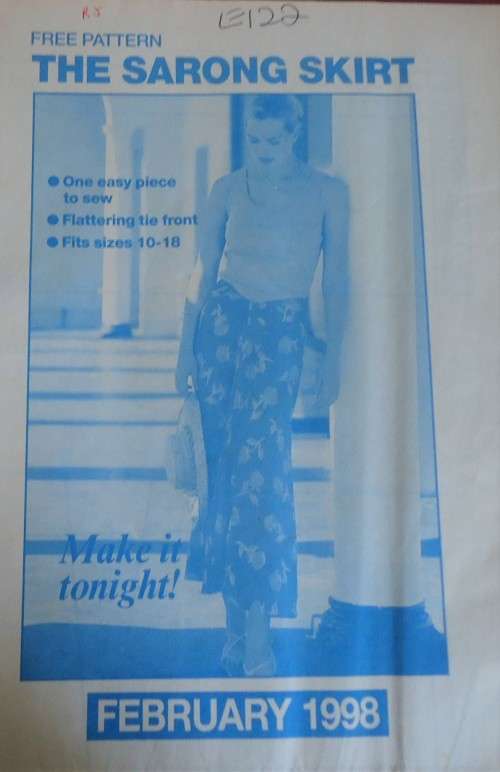 ESSENTIAL PATTERNS E122 `THE SARONG SKIRT`  SIZE 10 - 18
