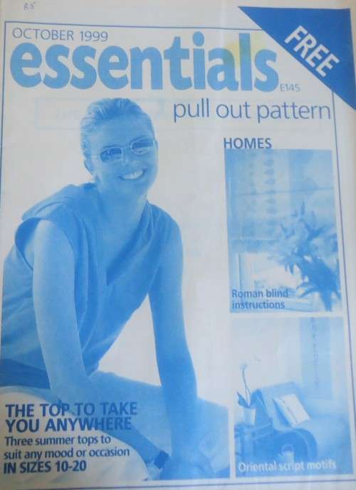 ESSENTIAL PATTERNS E145 `THE TOP TO TAKE YOU ANYWHERE - THREE SUMMER TOPS  `  SIZE 10 - 20