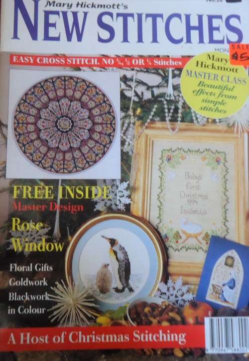 MARY HICKMOTT`S UK NEW STITCHES MAGAZINE` #20- 80 A4 PAGES WITH  PATTERNS