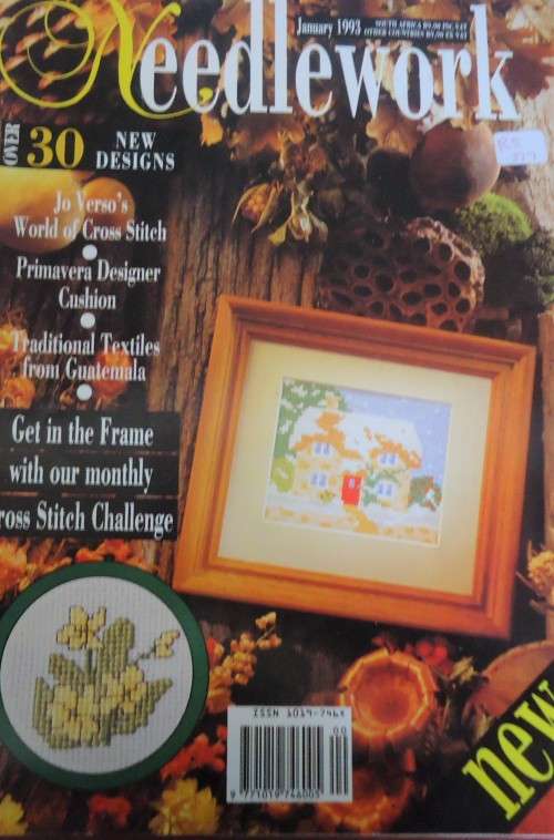 NEEDLEWORK MAGAZINE - JANUARY 1993 UK MAGAZINE - 100 A4 PAGES
