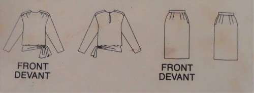 BUTTERICK  PATTERN 5468 TOP & SKIRT SIZE A = 8 + 10 + 12 SEE LISTING