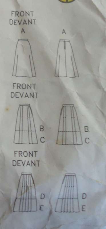 BUTTERICK PATTERN 5712 SET OF SKIRTS SIZES 16-8-10 COMPLETE