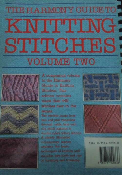 THE HARMONY GUIDE TO KNITTING STITCHES VOLUME 2-MORE THAN 440 NEW STITCHES-COLOUR PICS-96 A4 PAGES