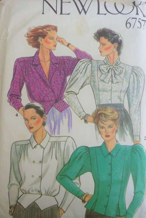 NEW LOOK PATTERNS 6757  SET OF BLOUSES SIZES 8 - 18 COMPLETE