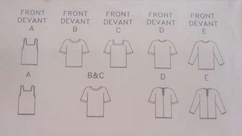 BUTTERICK PATTERN 4873 SET OF TOPS SIZE XS-S-M (6-14) COMPLETE