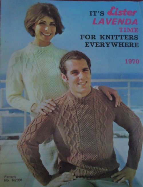 IT'S LISTER LAVENDER  TIME FOR KNITTERS EVERYWHERE-1970 - 32 A5 PAGES WITH KNITTING PATTERNS