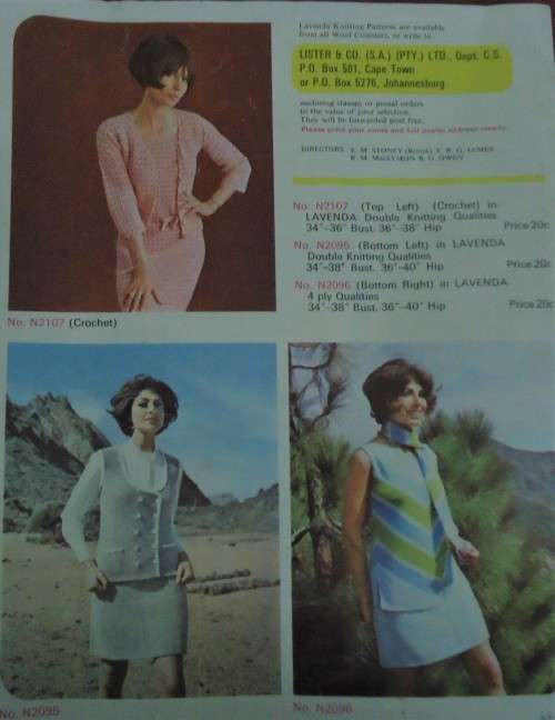 IT'S LISTER LAVENDER  TIME FOR KNITTERS EVERYWHERE-1970 - 32 A5 PAGES WITH KNITTING PATTERNS