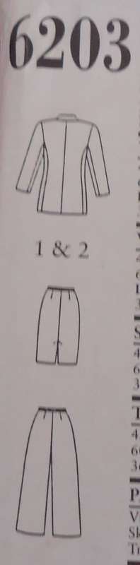 NEW LOOK PATTERNS 6203 JACKET, SKIRT & PANTS SIZES 8 - 18 COMPLETE-UNCUT-FACTORY FOLDED
