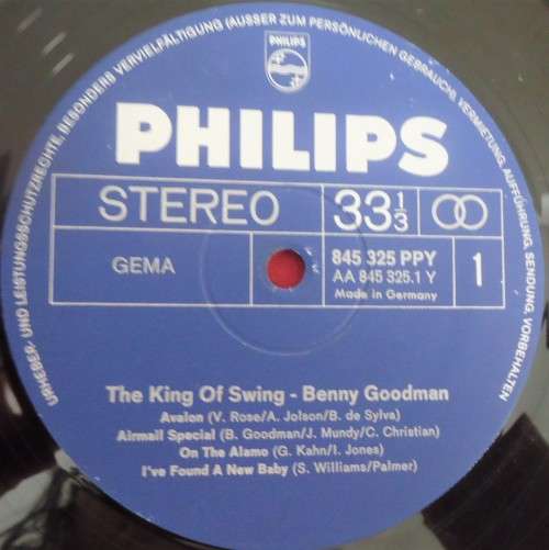 BENNY GOODMAN - KING OF SWING -GERMAN ISSUE PHILIPS DOUBLE VINYL LP SET-845 324 PPY
