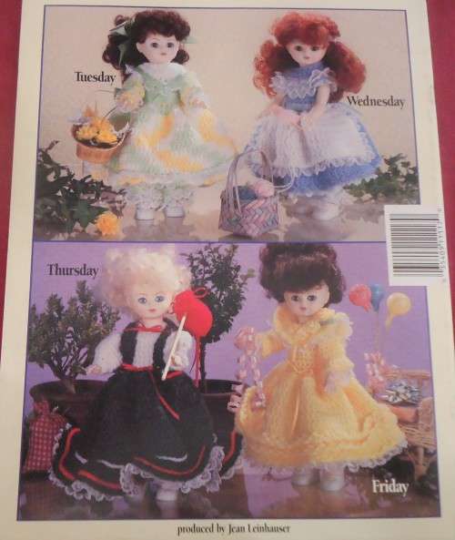 AMERICAN SCHOOL OF NEEDLEWORK #1117 "MONDAY'S CHILD-CROCHET COLLECTION DAYS OF THE WEEK 11 1/2" DOLL