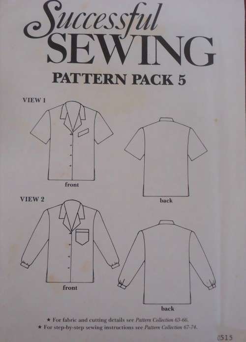 SUCCESSFUL SEWING  PATTERN PACK 5 LONG & SHORT SLEEVE SHIRT 8 - 18 COMPLETE & UNCUT