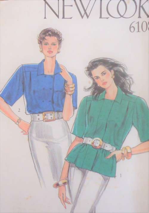 NEW LOOK PATTERNS 6108- 6 SIZES IN ONE BLOUSES  8 - 18 -COMPLETE-CUT TO 10/12