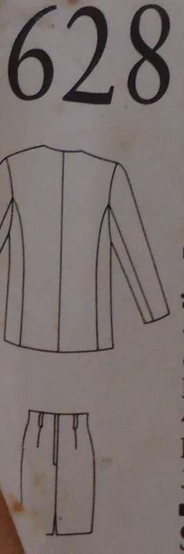 NEW LOOK PATTERNS 6628 DOUBLE BREASTED JACKET & SKIRT SIZE 8 - 18 COMPLETE-ZIPLOC BAG