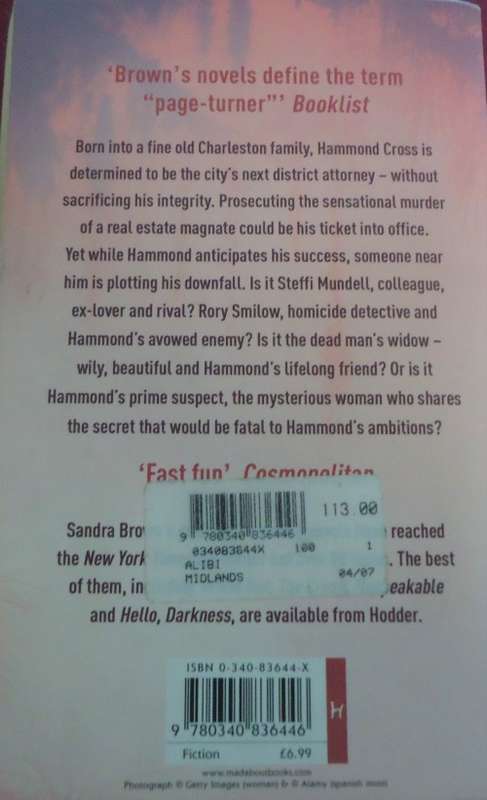 SANDRA BROWN  "ALIBI"  SMALL SOFT COVER