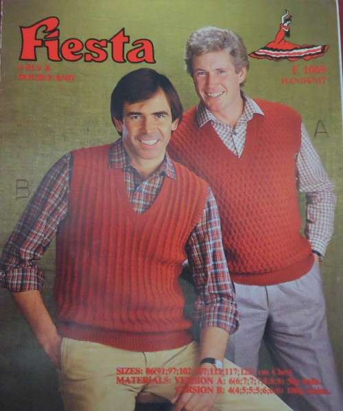 FIESTA #F1069 MAN`S SLEEVELESS PULLOVER  TO FIT SIZES 86 - 122 CM CHEST