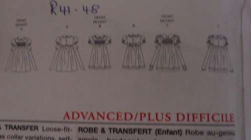 VOGUE PATTERNS 7435 SMOCKED DRESS SIZES 5-6-6X YEARS COMPLETE & FACTORY FOLDED