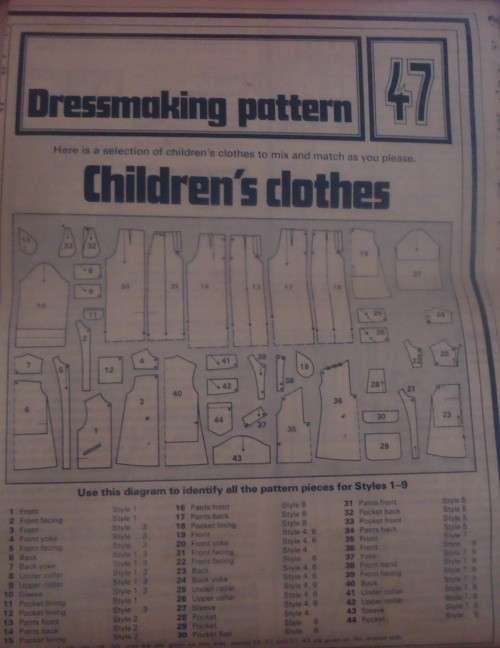 DRESS MAKING PATTERN # 47 CHILDREN'S CLOTHES