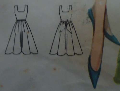 VINTAGE BUTTERICK PATTERN 2276  "FULL SKIRTED DRESS" SIZE 16 BUST 36" COMPLETE