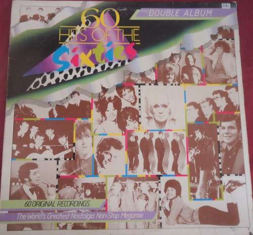 60 HITS OF THE SIXTIES -1987 DOUBLE TEAL VINYL LP SET - DGL 941/2