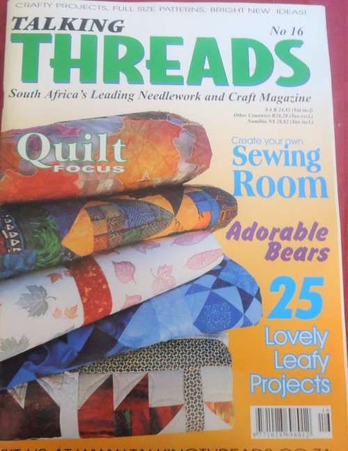 TALKING TREADS - SA LEADING NEEDLECRAFT MAGAZINE" NO 16 -  68 A4 PAGES OF PATTERNS