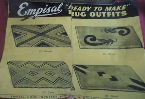 VINTAGE EMPISAL HOME RUG MAKER IN ORIGINAL BOX WITH BROCHURE & INVOICE