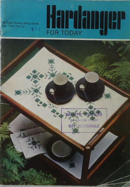 HARDANGER FOR TODAY - COATS BOOK #1066 - 48 PAGES A4 SIZE SOFT COVER BOOK WITH WEAR ON SPINE