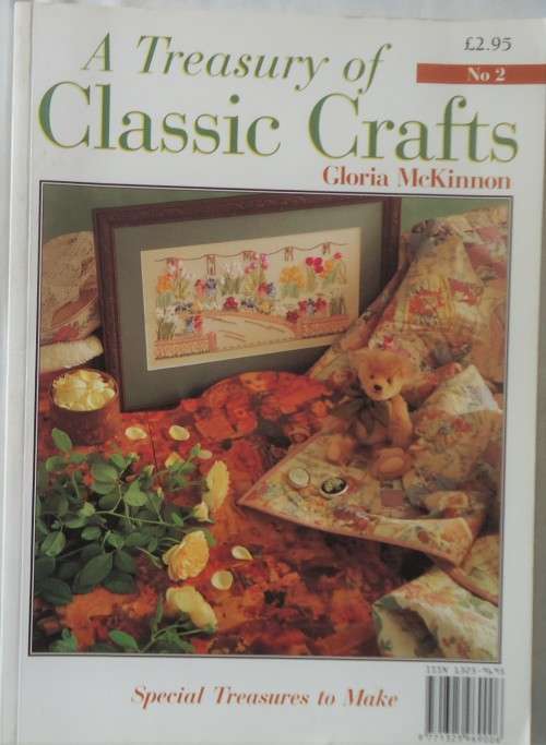 A TREASURY OF CLASSIC CRAFTS - GLORIA McKINNON- 48 PAGES A4 SIZE SOFT BOOK WITH PATTERNS