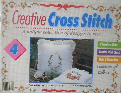 CREATIVE CROSS STITCH  - NO 4  - 78 PAGES A4 LANDSCAPE SIZE SOFT COVER