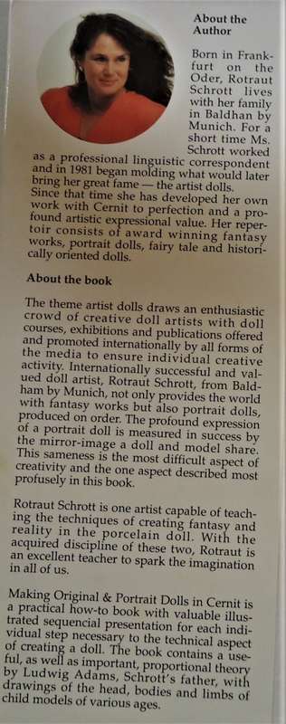 MAKING ORIGINAL PORTRAIT DOLLS IN CERNIT BY ROTRAUT SCHROTT-12 A4 PAGES HARDCOVER WITH DUST JACKET