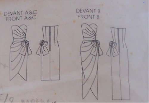 VOGUE PATTERN 9285 EVENING  SLEEVELESS DRESS SIZE 14  COMPLETE