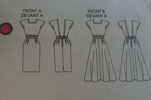 VOGUE PATTERN 9607 CAP SLEEVE DRESS WITH BACK FEATURE SIZE 14-16-18  COMPLETE-UNCUT-FACTORY FOLDED
