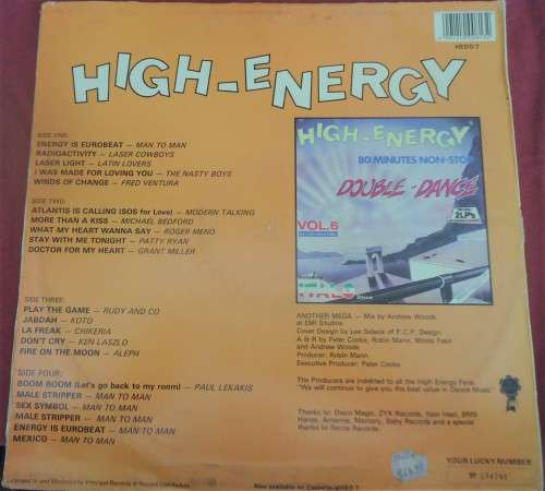 HIGH ENERGY DOUBLE DANCE VOL 7 - 1987 DOUBLE MFP VINYL LP SET - HEDD 7