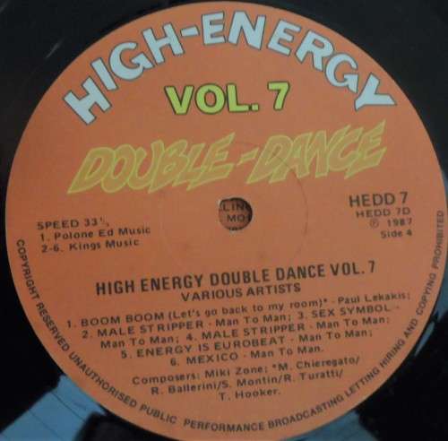 HIGH ENERGY DOUBLE DANCE VOL 7 - 1987 DOUBLE MFP VINYL LP SET - HEDD 7