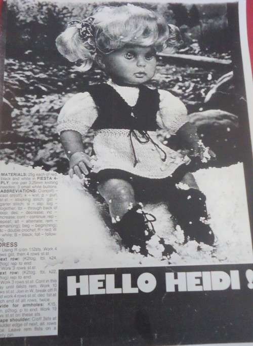 HELLO HEIDI -  DRESS - APRON - WAISTCOAT -  PATTERN COPY - WOMEN`S VALUE JUNE 1984