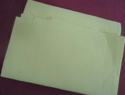 NEW PALE YELLOW/LEMON COUNTED STITCH FABRIC SIZE 55 CM X 72.5 CM