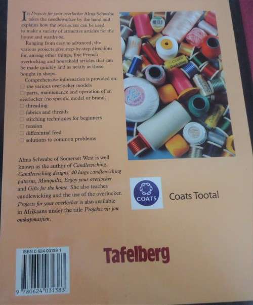 PROJECTS FOR YOUR OVERLOCKER - ALMA SCHWABE - 88 PAGES A4 SIZE SOFT COVER